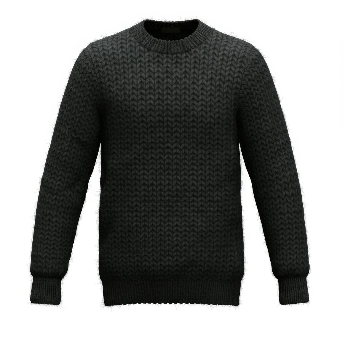 Dark grey cable knit men's sweater — sweaters and sportswear at Label Legends