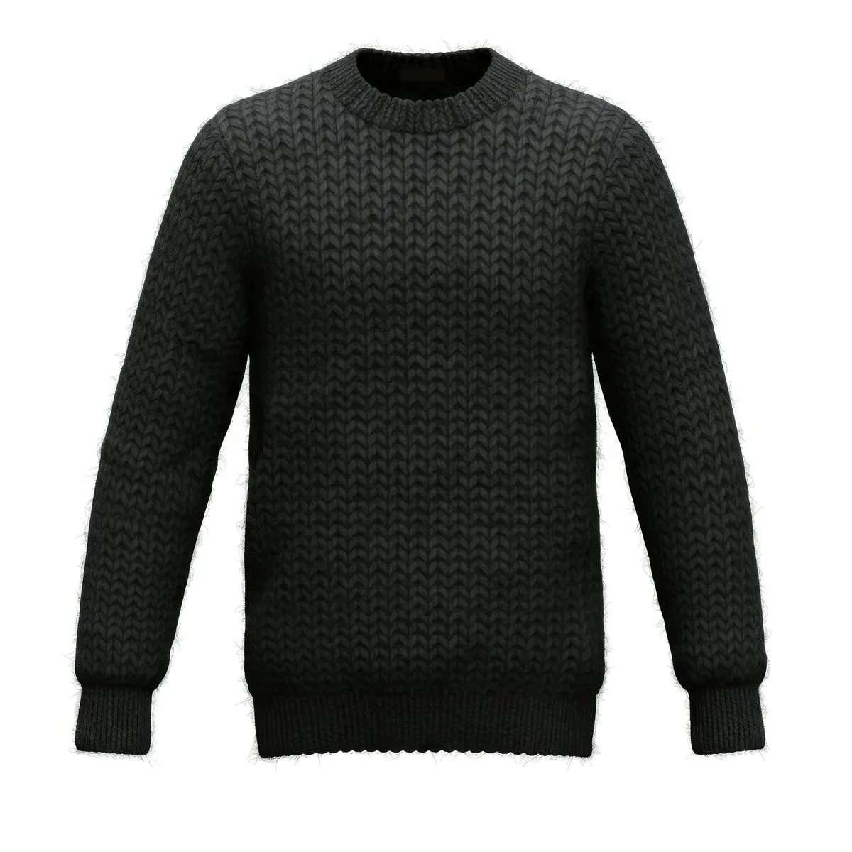 Dark grey cable knit men's sweater — sweaters and sportswear at Label Legends